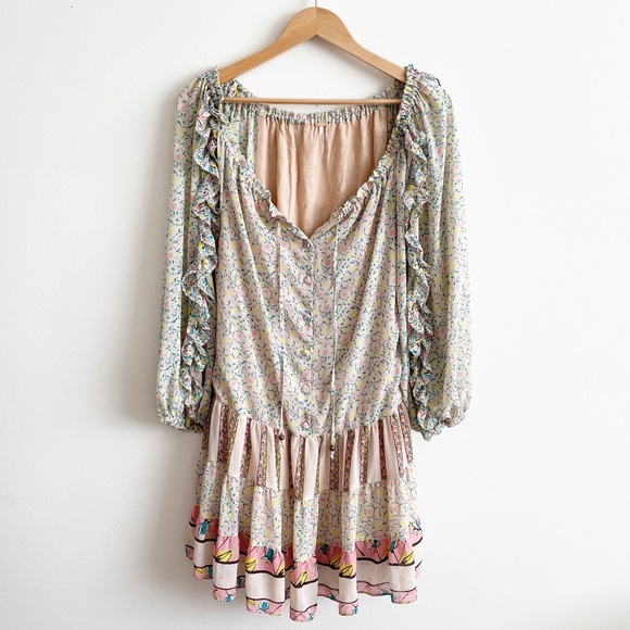 Free People Dresses & Skirts - Free People || Drop Waist Ruffle Mini Dress Medium
